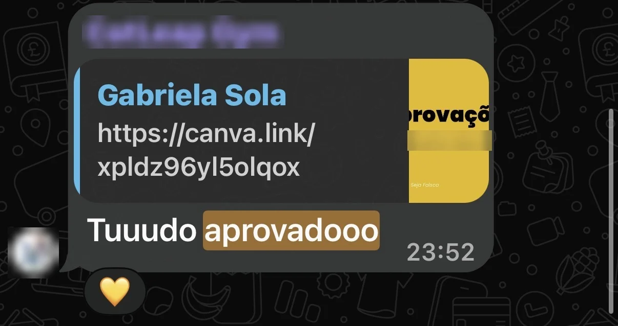 Cliente responde: Tuuudo aprovadooo