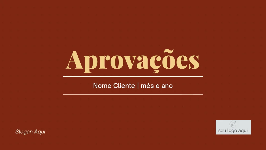 Capa do template de aprovação